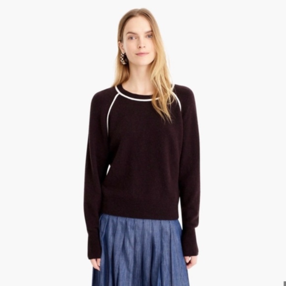 J. Crew Black Raglan Sleeve Sweater - Picture 2 of 3